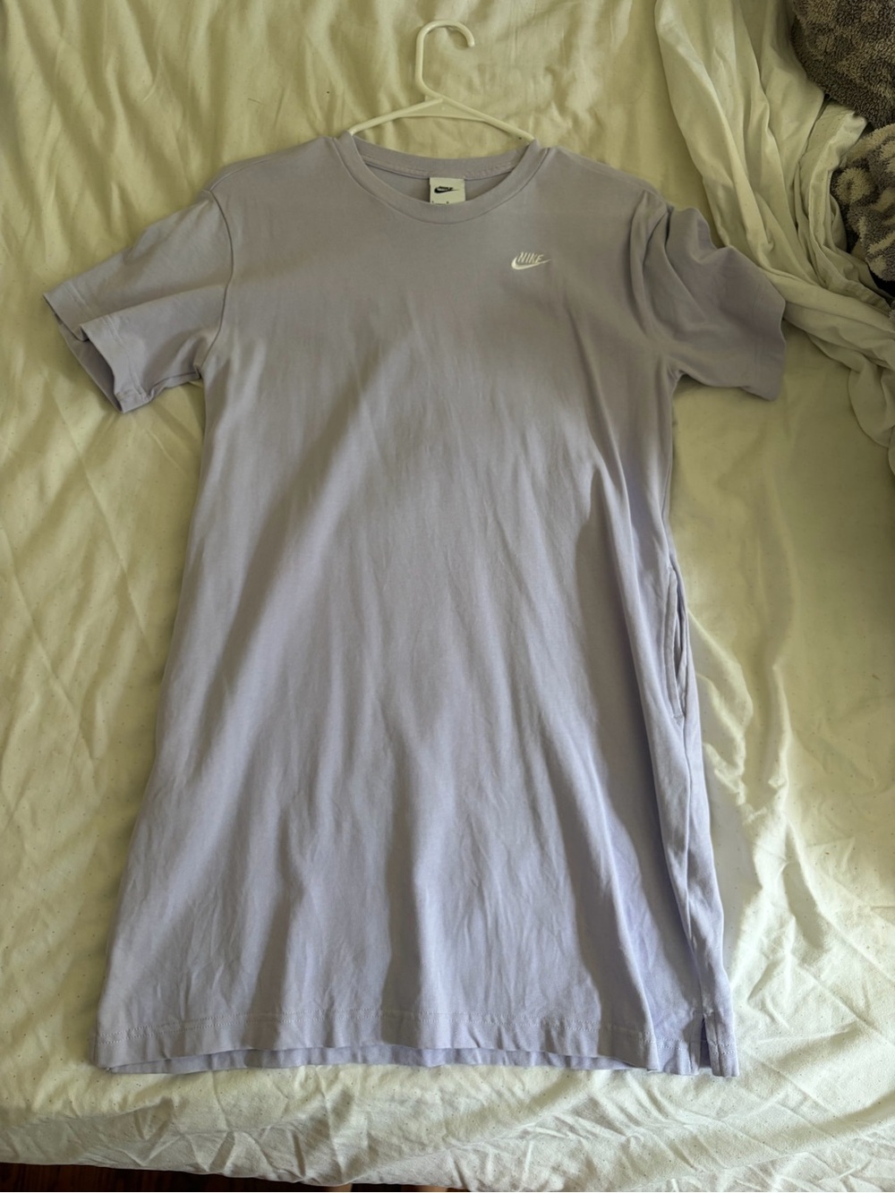 Nike Lavender Short-Sleeve Crew Tee with Chest Swoosh